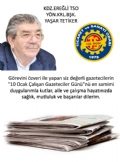 Ereğli'de çeşitli kamu kurum ve kuruluşlar 10 Ocak Çalışan Gazeteciler Günü münasebetiyle gazeteceilerin bu anlamlı gününü kutladılar...  Gazetemiz mail adresine yollanan bu mesajları geliş sırasına göre yayınlıyıoruz...