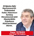 TSO BAŞKANI YAŞAR TETİKER'İN  30 AĞUSTOS ZAFER BAYRAMI KUTLAMASI