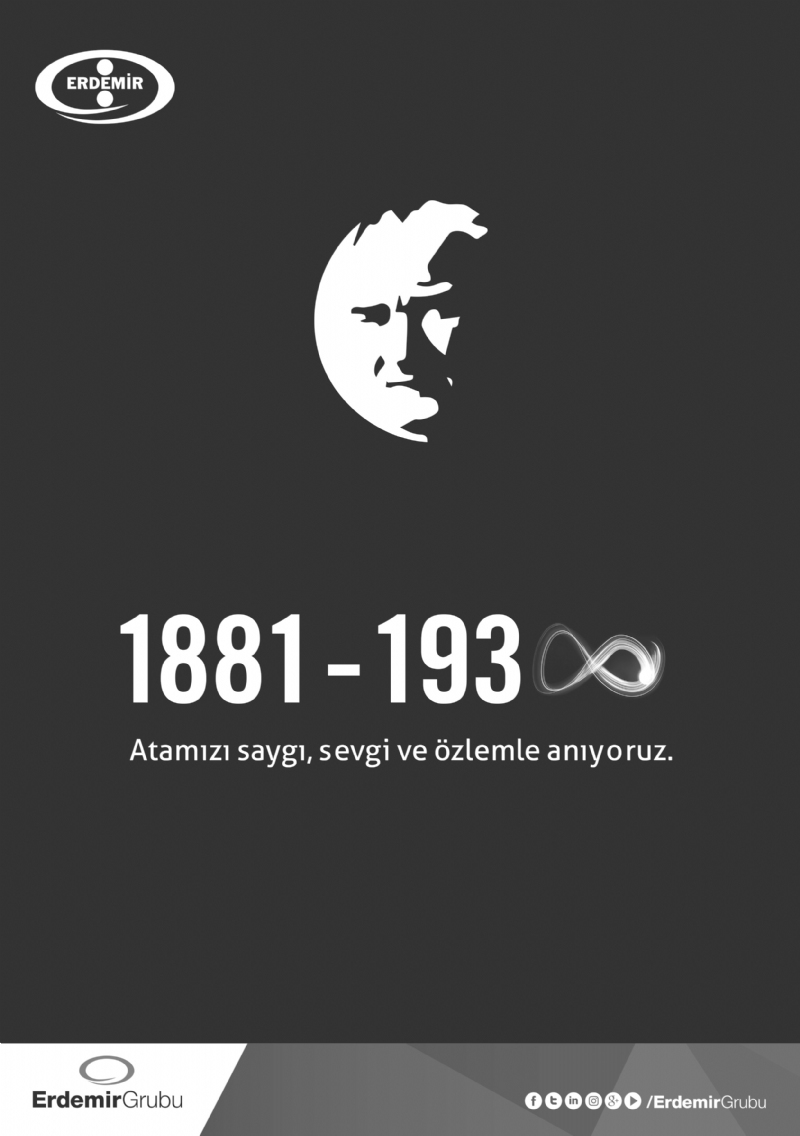 ERDEMİR'DEN 10 KASIM ATATÜRK'Ü ANMA