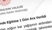 Zonguldak'ta Kar Tatili Uzatıldı